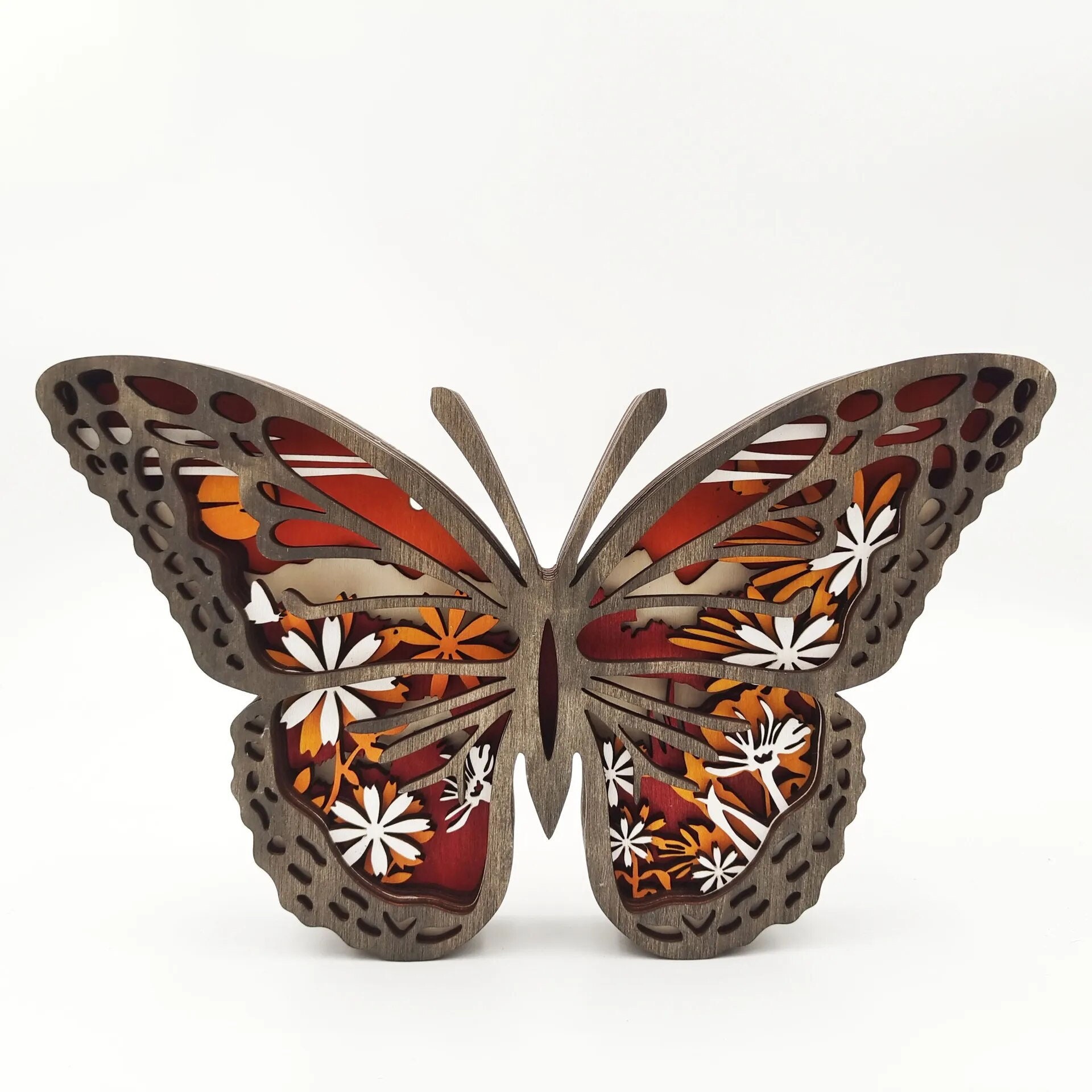  ALOMIN Letras decorativas de madera de mariposa 3D de