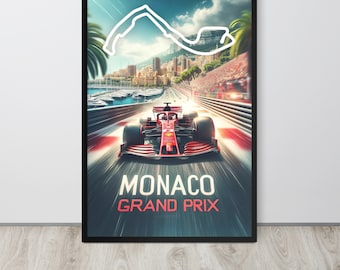 Monaco Grand Prix Poster Monaco Grand Prix Formula One Poster Monaco F1 Poster Monaco Formula One Grand Prix Poster Monaco Grand Prix Art