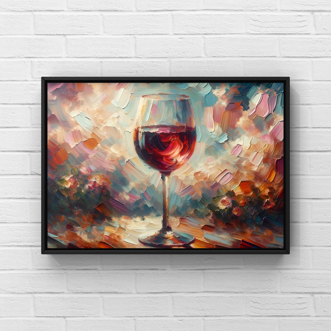 Van Gogh Wine Bar Cart Painting Etsy