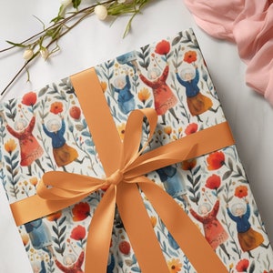 Happy Grandmas Floral Gift Wrapping Paper: Birthday Gift Wrap