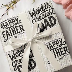 Vaderdag cadeaupapier, inpakpapier, &#39;s werelds beste vader cadeaupapier, ik hou van je vader, papa feest, cadeauverpakking vakantie