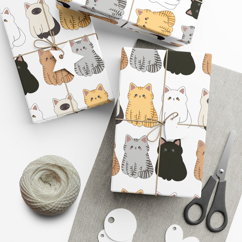 Adorable Cats Gift Wrapping Paper image 5