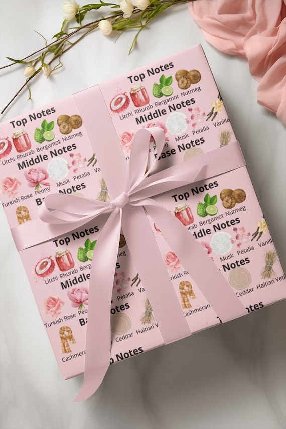 Gift Wrap Papers for Perfume, Custom Perfume Notes, Unique