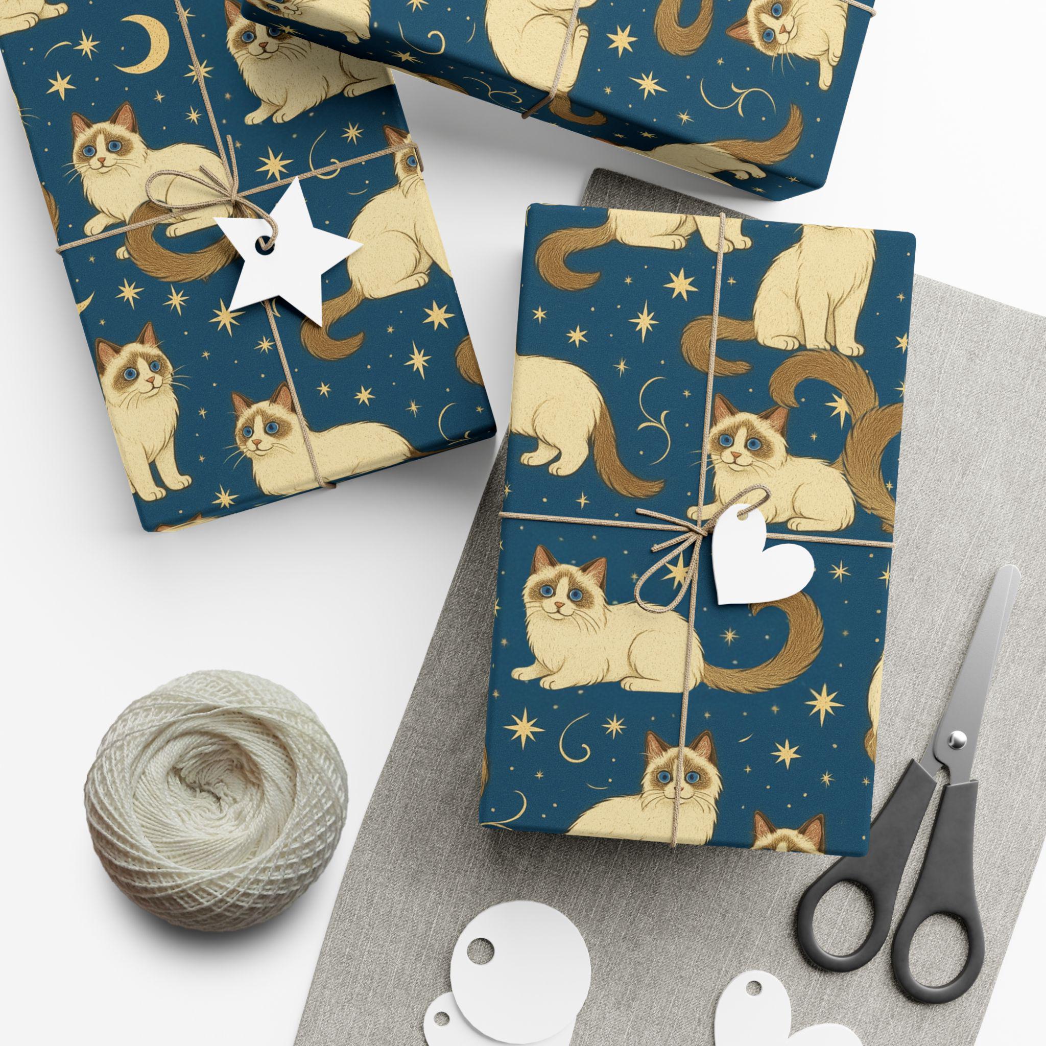 Gift Wrapping Paper With Ragdoll Cats - Etsy