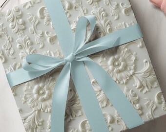 Off White Wrapping Paper, 30 Inch X 33 Feet, Solid Color Pearly-Lustre - View #6