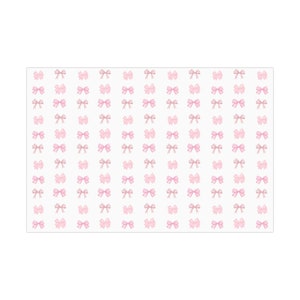Coquette Wrapping Paper, Pastel Pink Bows, Feminine Gift Wrap, Baby Shower Present Paper image 3