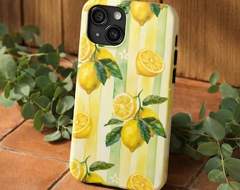 Coastal Lemons Phone Case: Italian Summer Citrus Motif