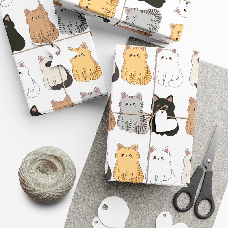 Adorable Cats Gift Wrapping Paper image 3