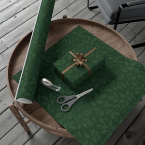 Elegant Green Christmas Gift Wrapping Paper - Etsy