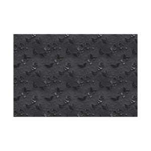 Black Floral Whimsigoth Gift Wrapping Paper, Gothic Luxury Gift Wrap, Elegant Dark Romantic Present Wrap image 4