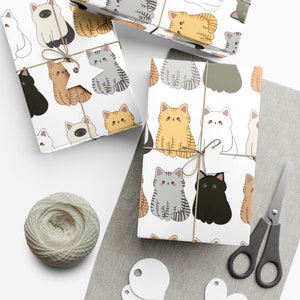 Adorable Cats Gift Wrapping Paper image 6