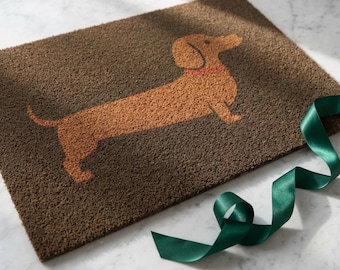 Weiner Dog Coir Doormat - Dachshund Entryway Rug