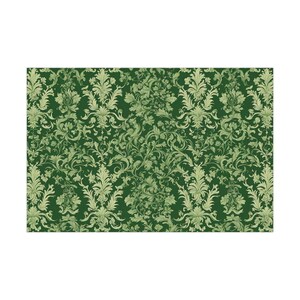 Antique Green Damask Gift Wrapping Paper | Old World Luxury Gift Wrap, Victorian Inspired Dark Academia Present Decoration image 2