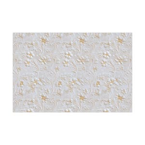 Papier cadeau floral blanc, emballage cadeau de mariage élégant vintage image 5