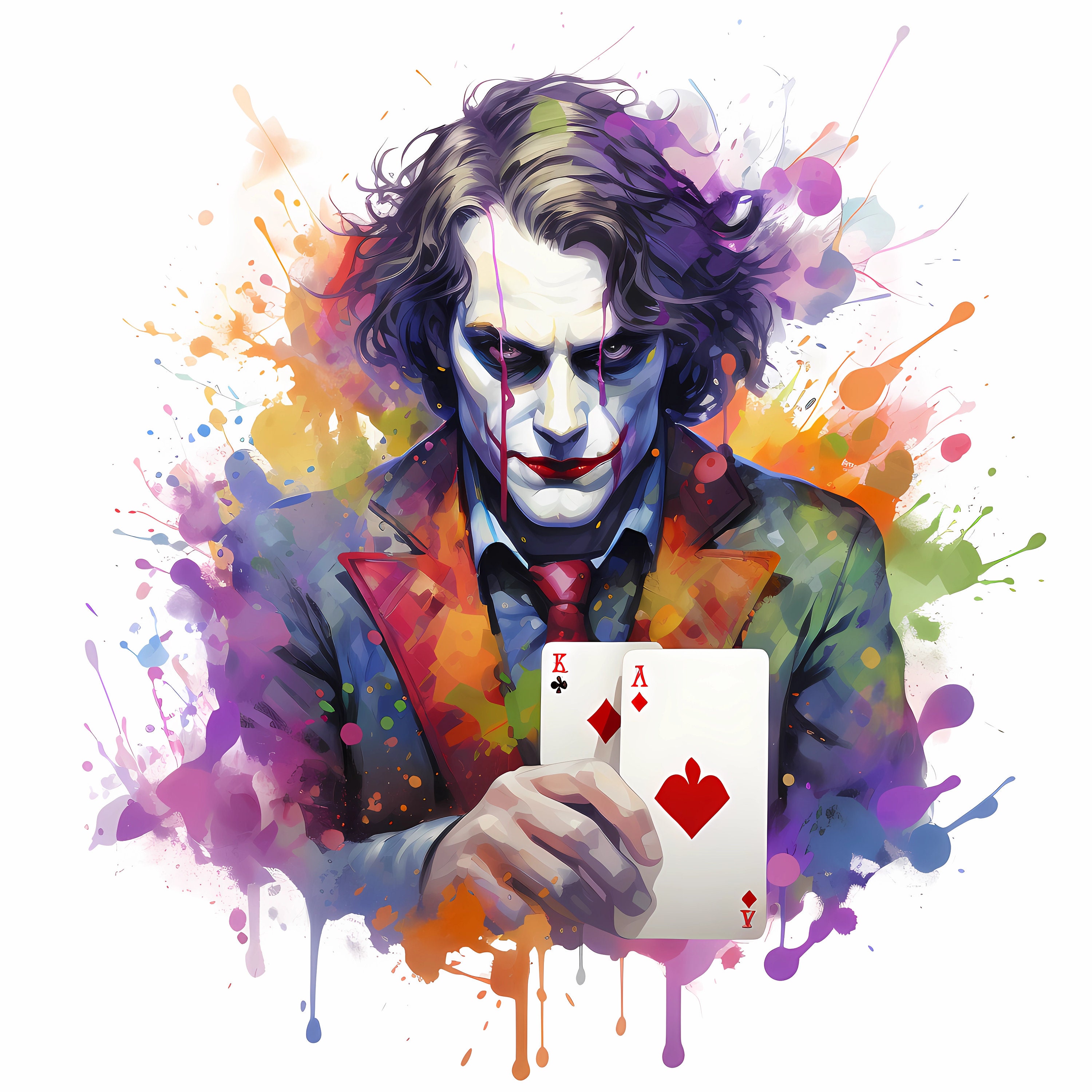 The Joker PNG Poker Face Cards Joker Clipart Joker Clipart Etsy