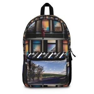 Backpack, Parisian Market and French Countryside Print, Travel Bag, School Bag, Daypack, Gift for Travelers, Wanderlust Backpack