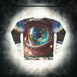 Sudadera Mechanical Iris: jersey de arte digital, camiseta con gráficos abstractos