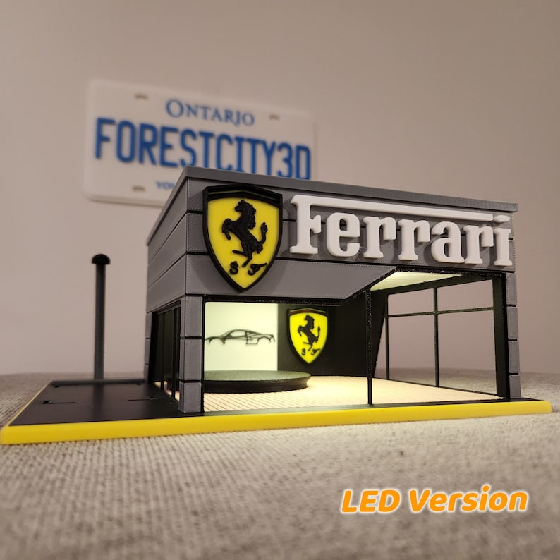 Modèle diorama Hot Wheels 1/64 et 1/43 moulé sous pression Salle d'exposition Porsche Impression 3D BMW Mercedes Ferrari Lambo Honda Nissan Ford Bugatti Audi 10 Plus image 6