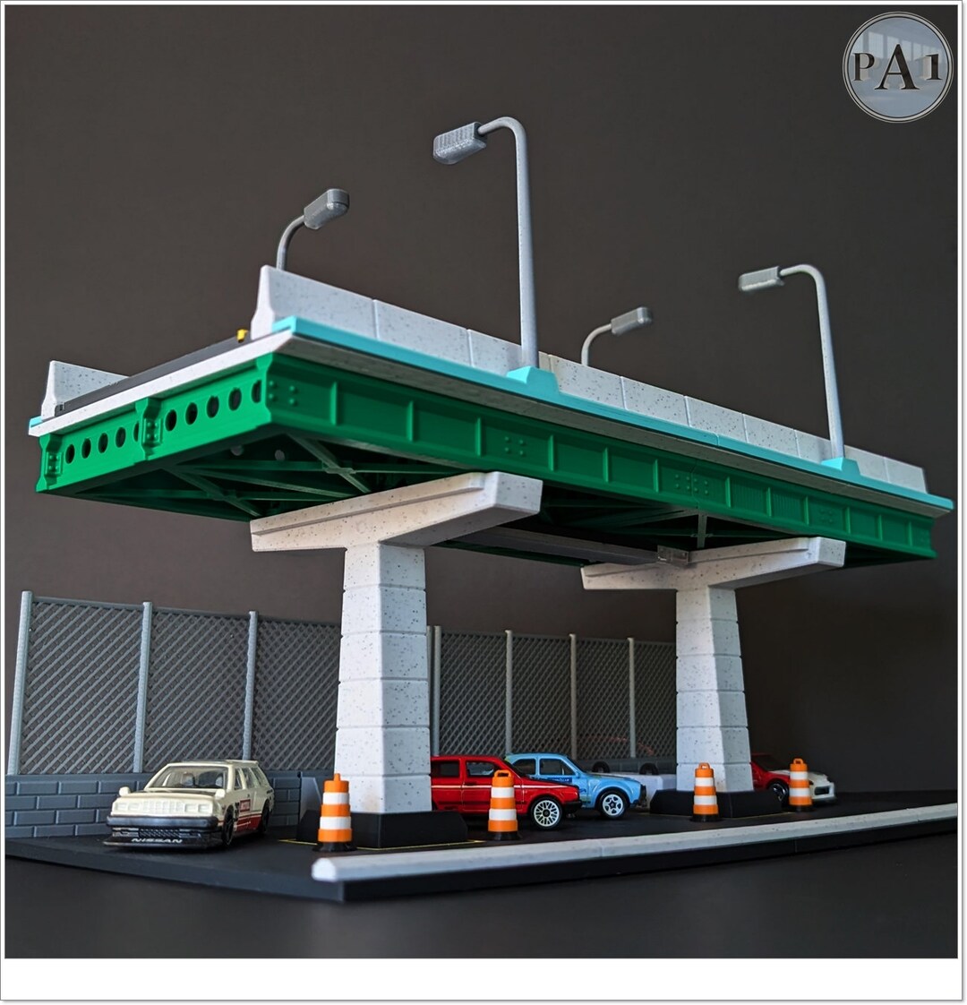 1/64 Model Cars Diorama Model Diecast - Interstate Highway