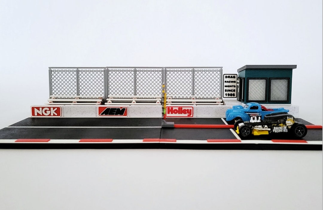 1/64 Scale 3D Printed Drag Race Track Diorama With LED - Etsy