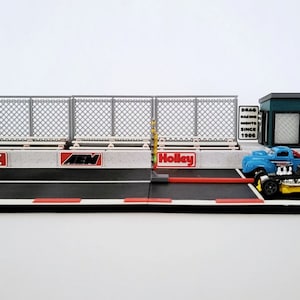 1/64 Model Cars Diorama Model Diecast - DRAG RACE TRACK! - LEDIncluded - 3D Printed - Customisable - Who is the fastest in a Drag Race???