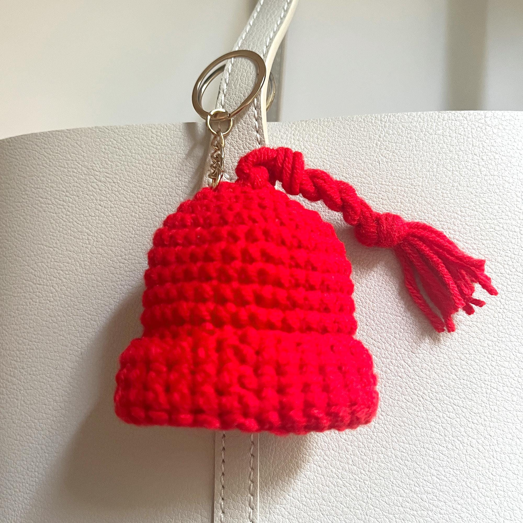 PDF PATTERN ONLY Crochet Red Hat Keychain Pendant Pattern, Anti-ice ...
