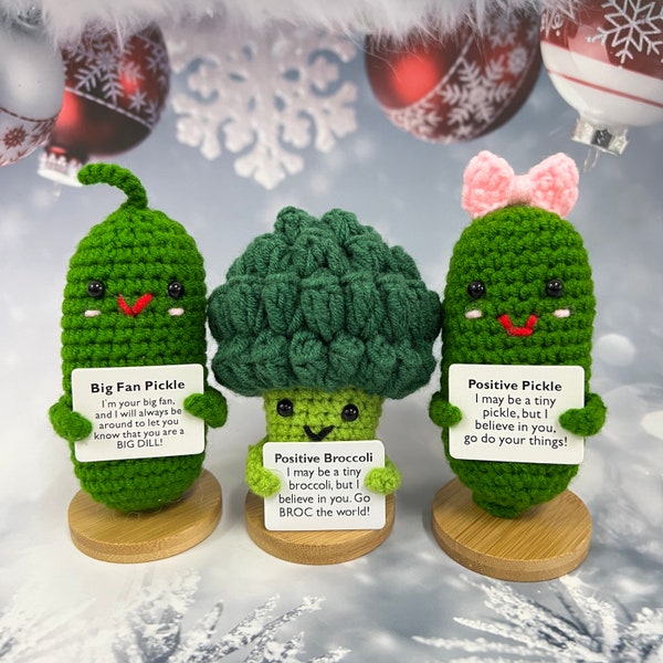 Emotional Support Pickles And Positive Brccoli,Cute Easter gift, Mental Health Gift for Family/Friends,Big Dill Gift,Mother's Day Gift
