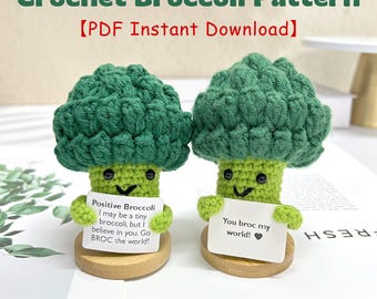 PDF PATTERN ONLY, Crochet Broccoli, Positive Broccoli, Knitted