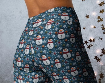 Leggings Yoga Pants High Waist Leggings For Women Best Gift For Her Snowman Leggings Christmas Leggings Christmas Gifts For Her