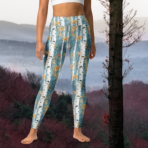 Leggings Pantaloni da yoga Leggings a vita alta per donna Il miglior regalo per lei Leggings da albero Leggings da yoga Regali di abbigliamento attivo per lei Leggings da donna