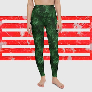Leggings Yoga Pants High Waist Leggings For Women Best Gift For Her Bird Leggings Green Leggings Active Wear Gifts For Her Womens Leggings