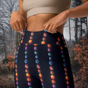Planet Leggings Yoga Pants High Waist Leggings For Women Best Gift For Her Space Leggings Yoga Leggings Active Wear Gifts For Her