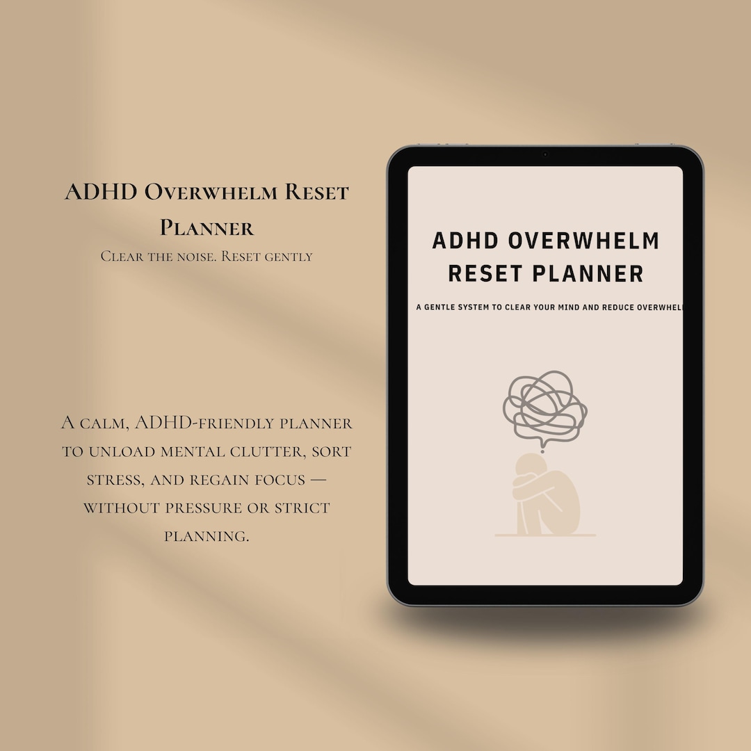 ADHD Brain Dump Printable | Mental Reset Planner for Overwhelm ...