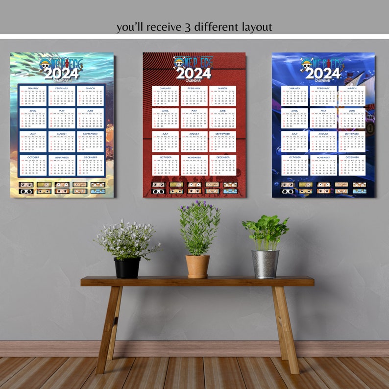 One Piece 2024 Printable Calendar Poster Digital Download Etsy Australia