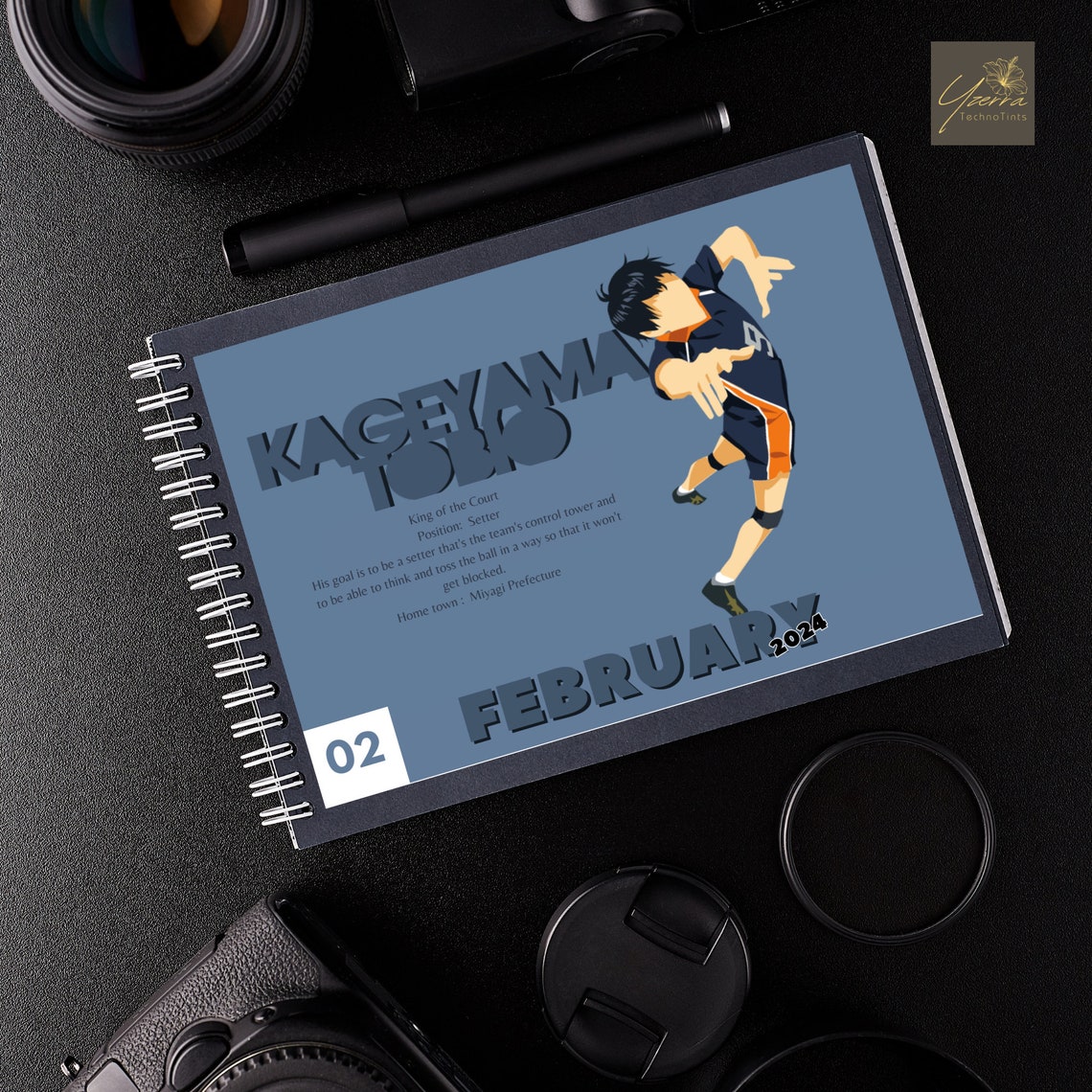 Haikyuu 2024 Printable Calendar, Digital Download, Anime Desk and Wall