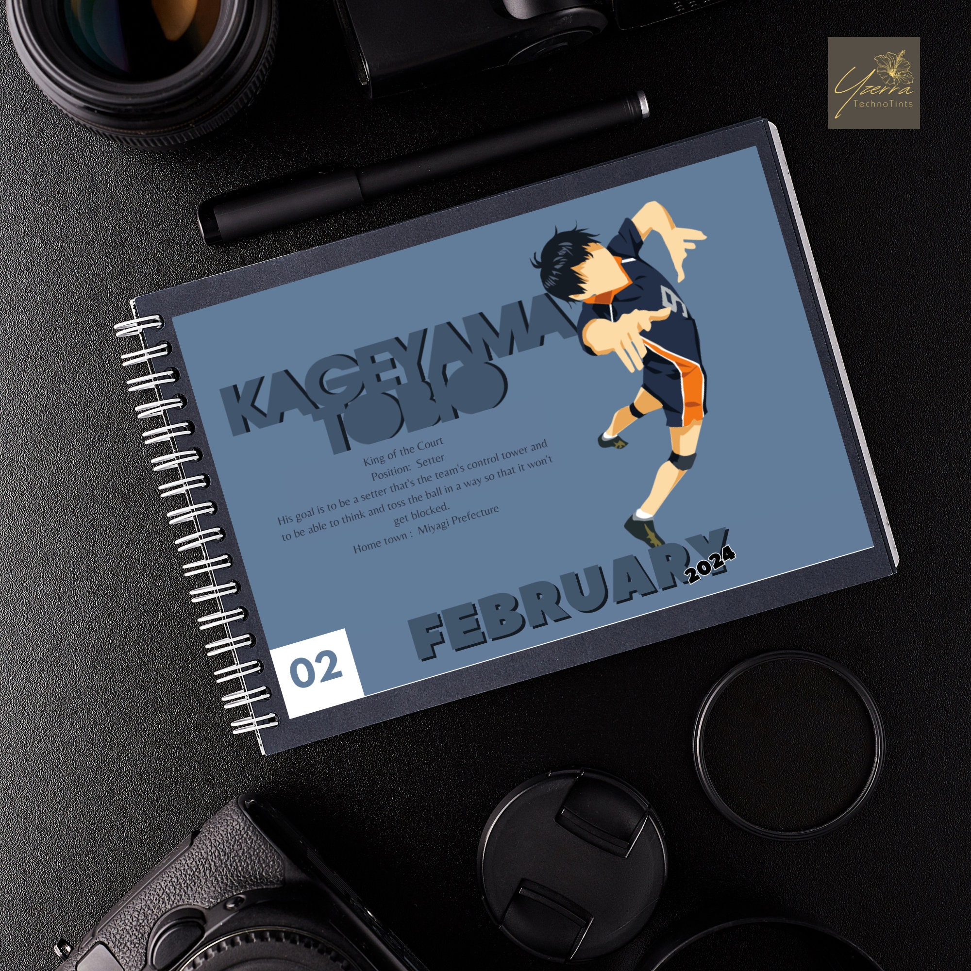 Haikyuu 2024 Printable Calendar, Digital Download, Anime Desk and Wall