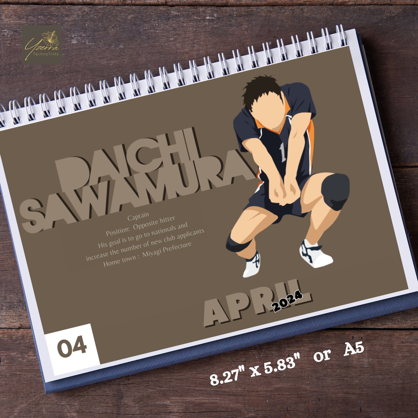 Haikyuu 2024 Printable Calendar Digital Download (Instant Download) Etsy