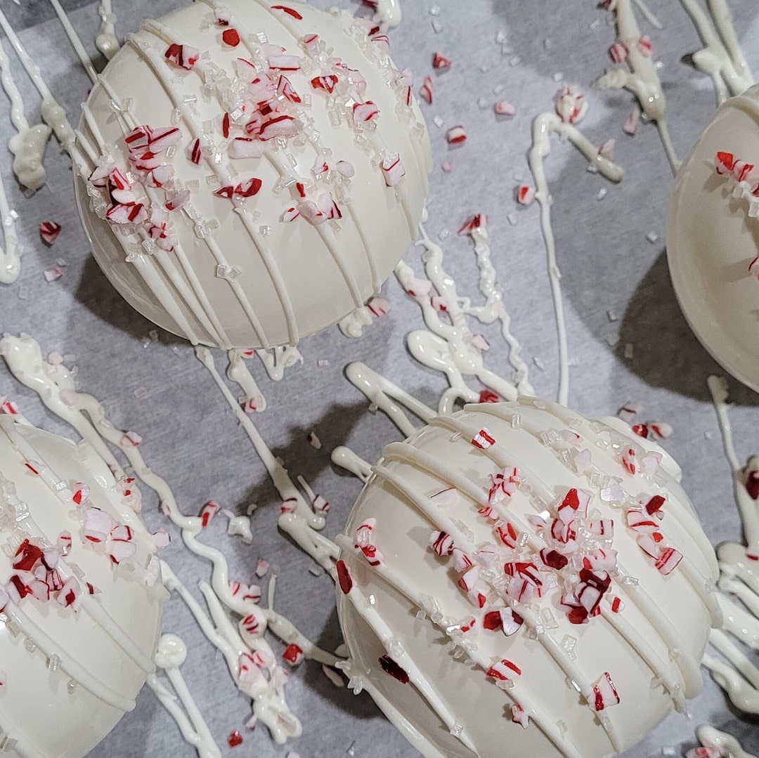 White Chocolate Peppermint Cocoa Bombs - Etsy