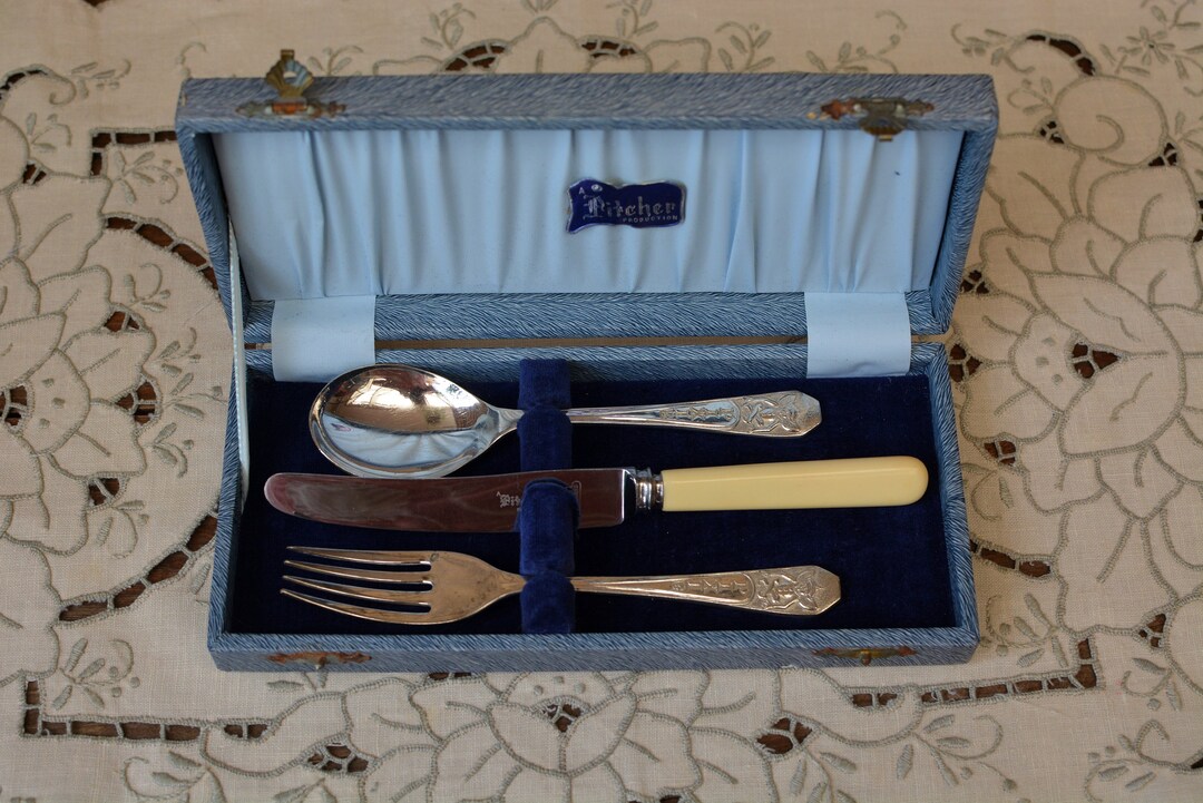 First Cutlery Set Pitcher Pixie Child's First Cutlery Box Set - Knife, Fork and Spoon - Etsy