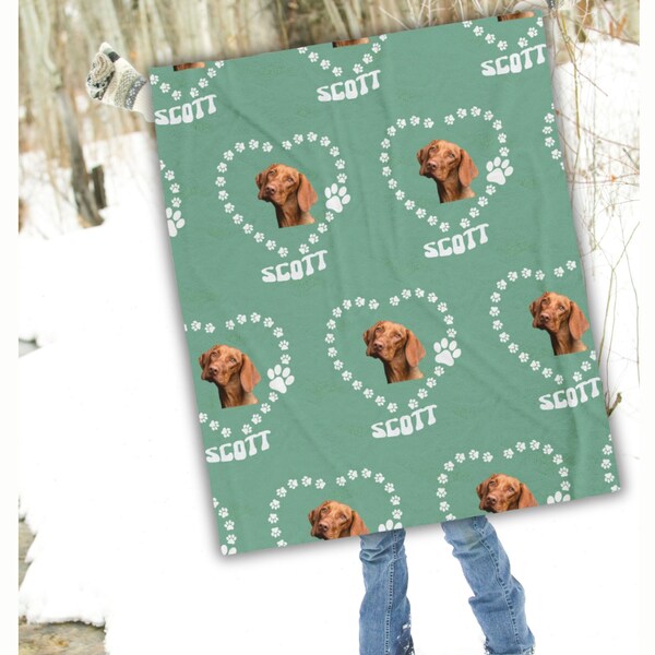 Manta personalizada para mascotas con foto de mascota + nombre-manta personalizada para perros-regalo para papá y perro-regalo para mamá