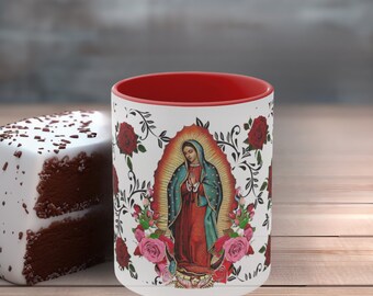 Virgen de Guadalupe Mug, Religious Gift, Catholic Coffee Cup