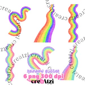 Cute rainbow in glitter