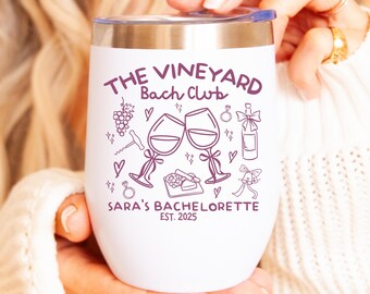 Vaso de vino personalizado para despedida de soltera, copa de vino para despedida de soltera, regalo de novia personalizado, viaje de chicas, regalo de bodega para club de solteros