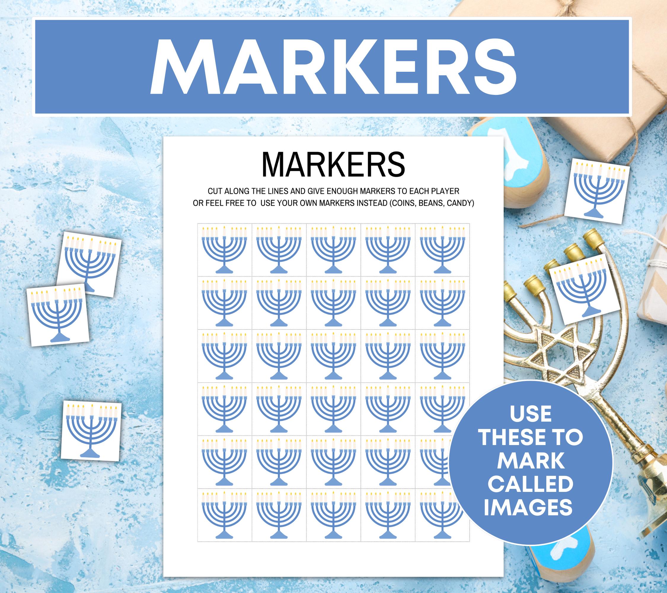 50 Hanukkah Bingo Cards Printable Game, Hanukkah Party Bingo Boards ...