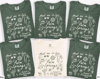 Palm Springs Bachelorette Shirt,Custom Desert Bachelorette Comfort Colors® T-Shirt,Palm Springs Bridal Party Girls Trip Tee,Bride Shirt Gift