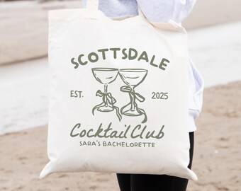 Bolso de mano personalizado para despedida de soltera en Scottsdale, bolso de mano personalizado para novia del desierto de Scottsdale, bolso de playa para fiesta de cóctel en Arizona, recuerdo de despedida de soltera