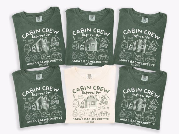 Custom Cabin Crew Before I Do Bachelorette Shirt, Personalized Camping Bachelorette Shirt, Summer Camp Bach Shirt, Hiking Bachelorette Tee