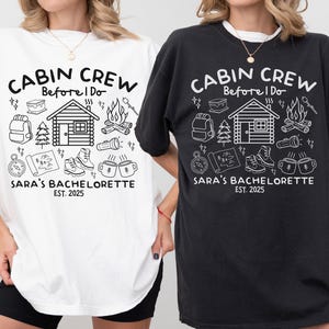 Custom Cabin Crew Before I Do Bachelorette Shirt, Personalized Camping Bachelorette Shirt, Summer Camp Bach Shirt, Hiking Bachelorette Tee image 6