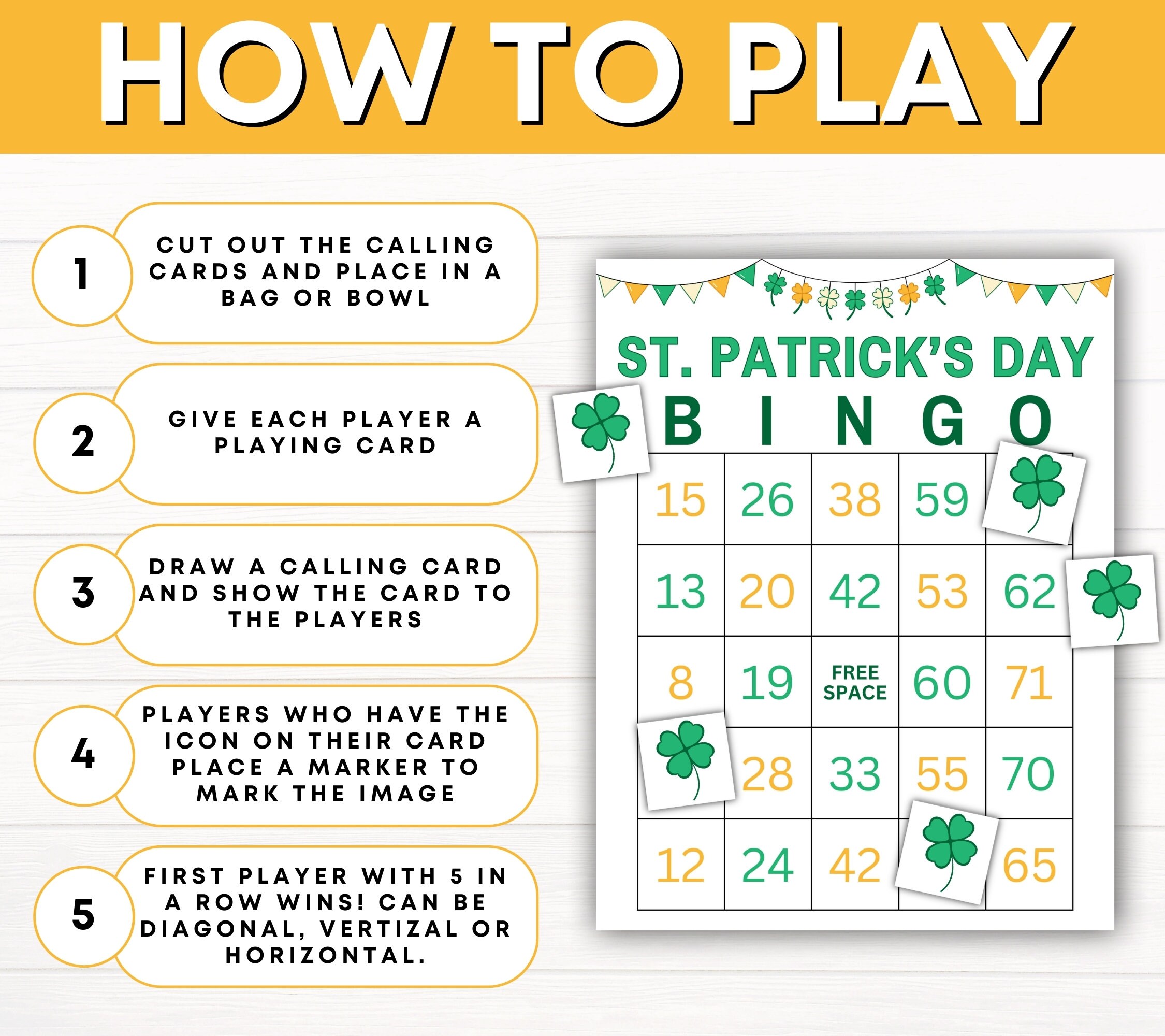 50 St Patricks Day Bingo Cards Game Printable, St Patrick Bingo Boards ...