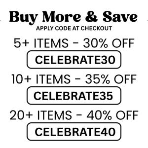 a list of items and their corresponding discounts, along with instructions for applying a code at checkout.